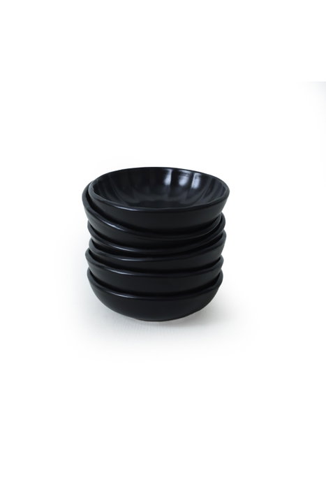 Hermia Set de 6 Cuencos para Aperitivos de Gres Cerámico Negro, 190 cc Hermia Set de 6 Cuencos para Aperitivos de Gres Cerámico Negro, 190 cc